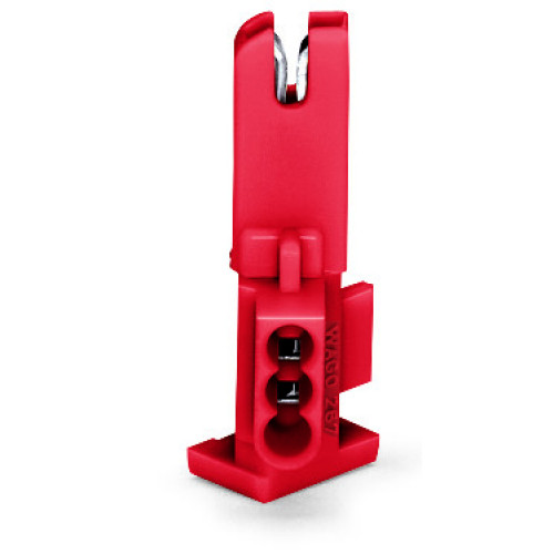 Socket module, without ground contact, 1-pole, red