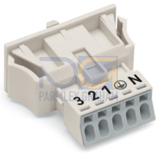 Snap-in plug, 5-pole, Cod. A, white