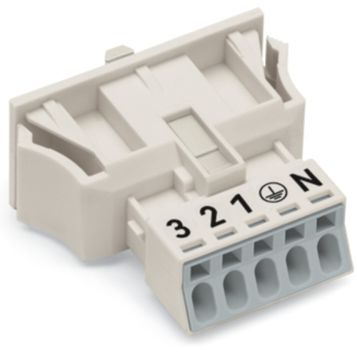 Snap-in plug, 5-pole, Cod. A, white