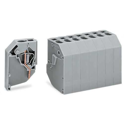 Transformer terminal block, 7-pole, CAGE CLAMP&reg; connection for conductors, gray