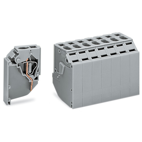 Transformer terminal block, 7-pole, CAGE CLAMP&reg; connection for conductors, gray
