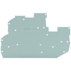 End and intermediate plate, 1 mm thick, gray