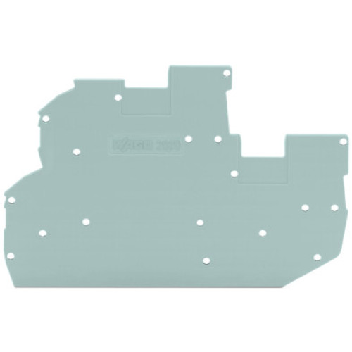 End and intermediate plate, 1 mm thick, gray