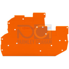 End and intermediate plate, 1 mm thick, orange