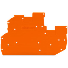 End and intermediate plate, 1 mm thick, orange