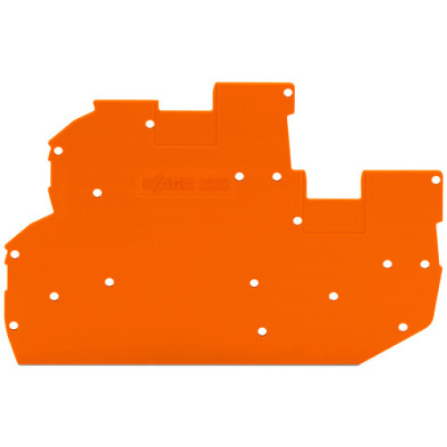 End and intermediate plate, 1 mm thick, orange