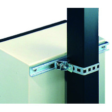 Pole mounting, 4 clamping brackets, 2 molded rails and 4 clamping profiles in sheet steel, 2 tighten