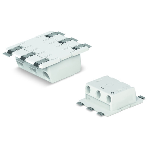 Through-Board SMD PCB Terminal Block, 0.75 mm&sup2;, Pin spacing 6.5 mm, white