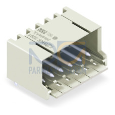 THR male header, 1.0 mm &Oslash; solder pin, angled, light gray
