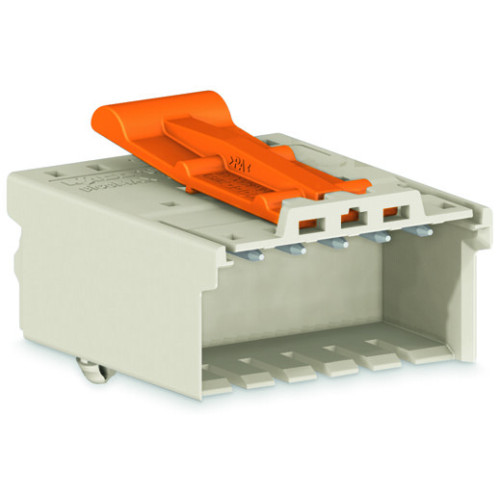 1-conductor male connector, Push-in CAGE CLAMP&reg;, 1.5 mm&sup2;, light gray