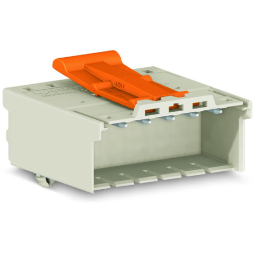 1-conductor male connector, Push-in CAGE CLAMP&reg;, 2.5 mm&sup2;, light gray