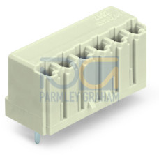 THT female header, straight, Pin spacing 5 mm, light gray