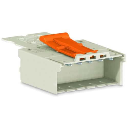 1-conductor male connector, Push-in CAGE CLAMP&reg;, 2.5 mm&sup2;, light gray