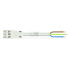 pre-assembled connecting cable, Eca, Plug/open-ended, white