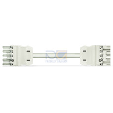 pre-assembled interconnecting cable, Eca, Socket/plug, white