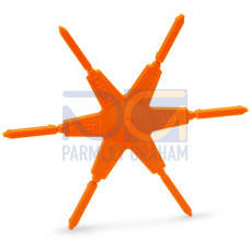 Coding pin carrier with six coding pins, orange