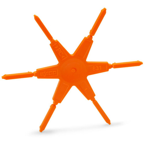 Coding pin carrier with six coding pins, orange