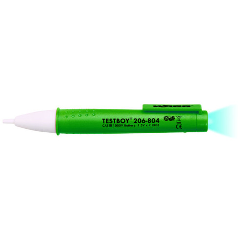 Testboy, with integrated flashlight