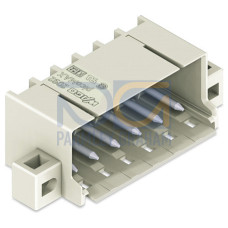 THT male header, 1.4 mm &Oslash; solder pin, angled, light gray