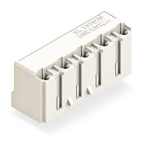 THT female header, straight, Pin spacing 7.5 mm, light gray