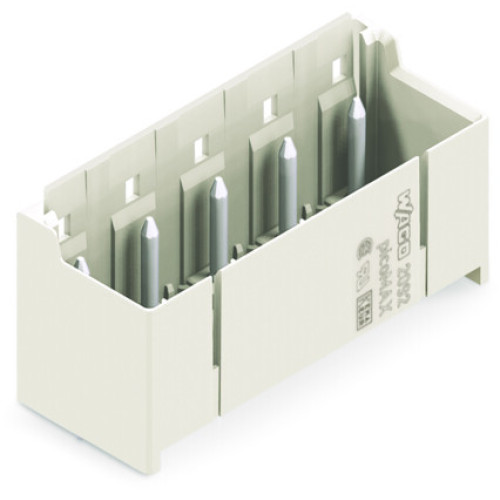 THT male header, 1.4 mm &Oslash; solder pin, straight, light gray