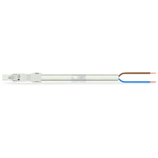 pre-assembled connecting cable, Eca, Plug/open-ended, white