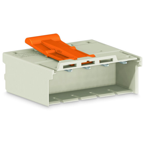 1-conductor male connector, Push-in CAGE CLAMP&reg;, 2.5 mm&sup2;, light gray