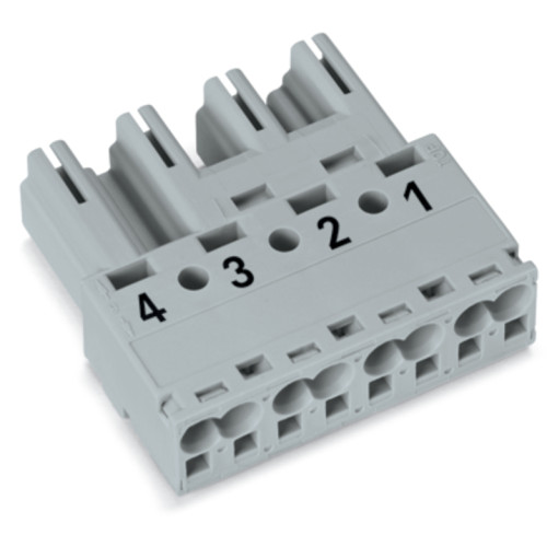 Plug, 4-pole, Cod. B, gray