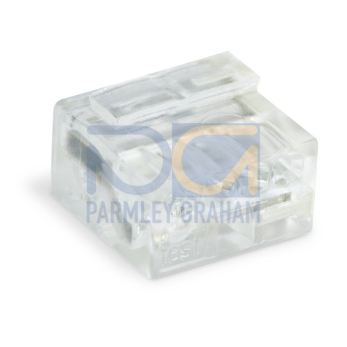 Micro Push Wire Connector, 4-Conductor Terminal Block Transparent