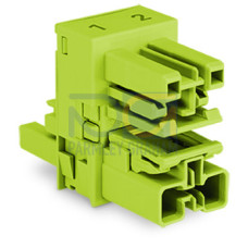 h-distribution connector, 2-pole, Cod. B, light green