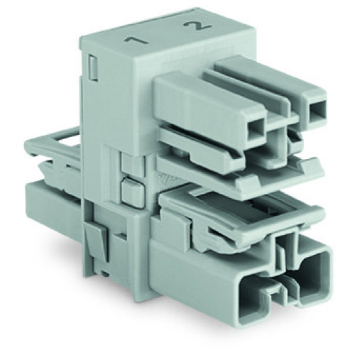 h-distribution connector, 2-pole, Cod. B, gray