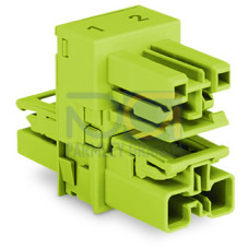 h-distribution connector, 2-pole, Cod. B, light green