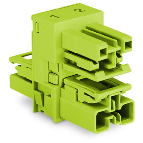 h-distribution connector, 2-pole, Cod. B, light green