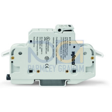 2-conductor fuse holder&nbsp;&nbsp;&nbsp;, for cylindrical fuses 10 x 38 mm,  13/32" x 11/2", 3-pole, light gray