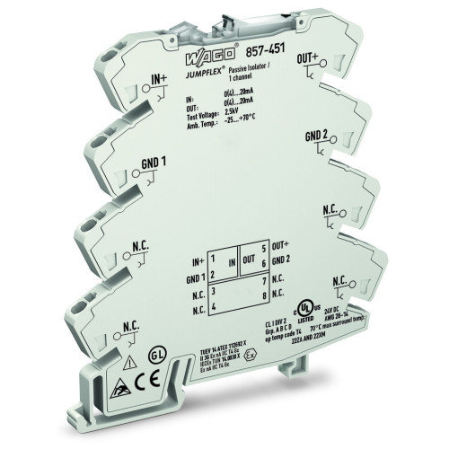 Passive isolator, 1-channel, Current input signal, Current output signal