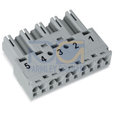 Plug, 5-pole, Cod. B, gray