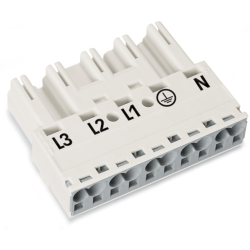 Plug, 5-pole, Cod. A, white