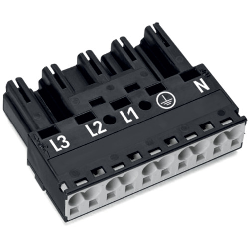 Plug, 5-pole, Cod. A, black