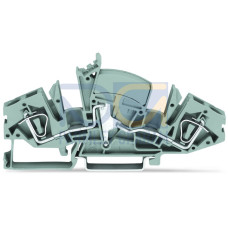 2-conductor through terminal block, 6 mm&sup2;, without test sockets, gray