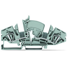 2-conductor through terminal block, 6 mm&sup2;, without test sockets, gray