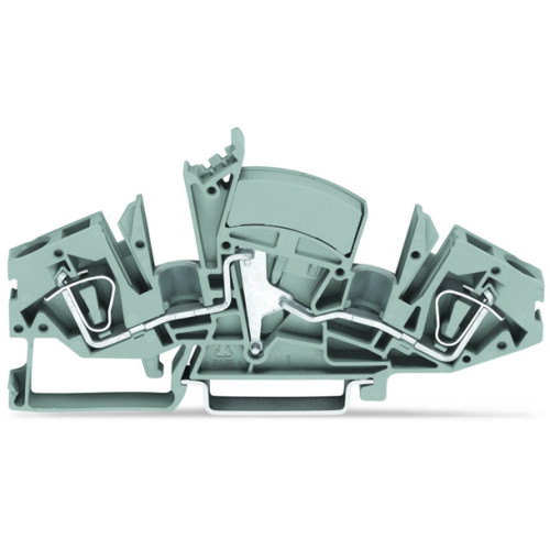 2-conductor through terminal block, 6 mm&sup2;, without test sockets, gray