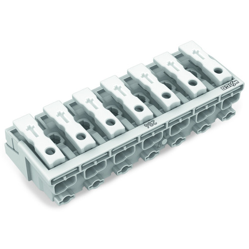 Lighting connector, push-button, external, without ground contact, white