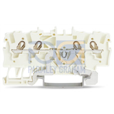 4-conductor shield terminal block, 1.5 mm&sup2;, side and center marking, white