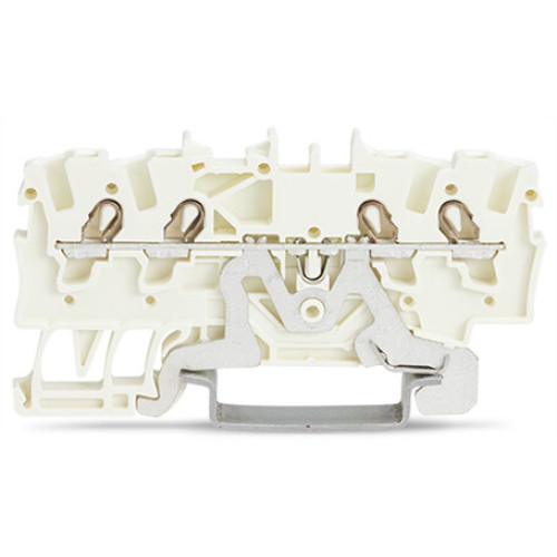 4-conductor shield terminal block, 1.5 mm&sup2;, side and center marking, white