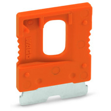 Disconnect plug for carrier terminal blocks, for using a receptacle terminal block as a disconnect terminal block, orange