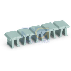 Jumper cover, for 1-conductor female plugs, for 5 poles, gray