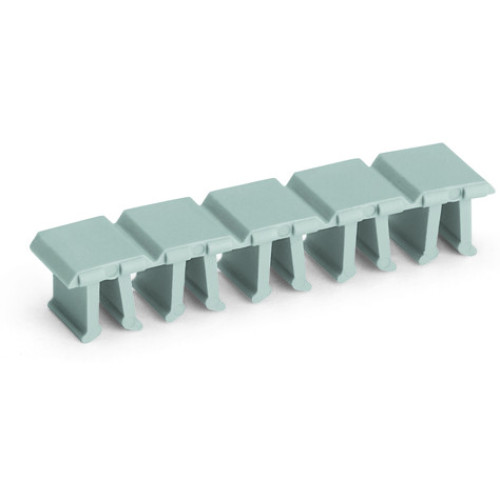 Jumper cover, for 1-conductor female plugs, for 5 poles, gray