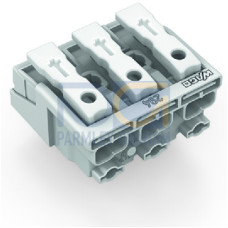 Lighting connector, push-button, external, without ground contact, white