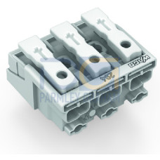 Lighting connector, push-button, external, without ground contact, white