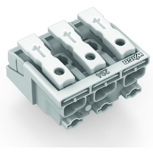 Lighting connector, push-button, external, without ground contact, white